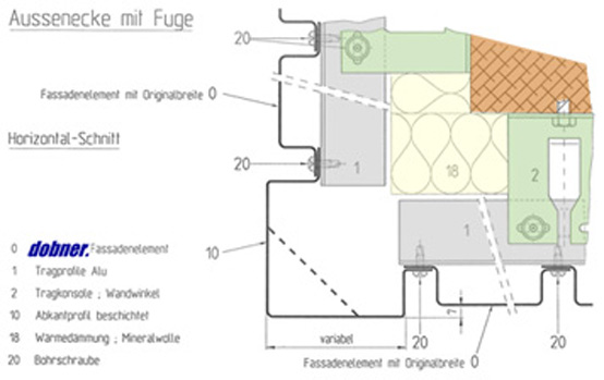 Aussenecke mit Fuge