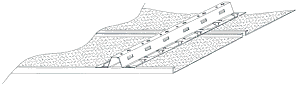 Mounting rail with strips<br>
        Type K 184 / Module size 200